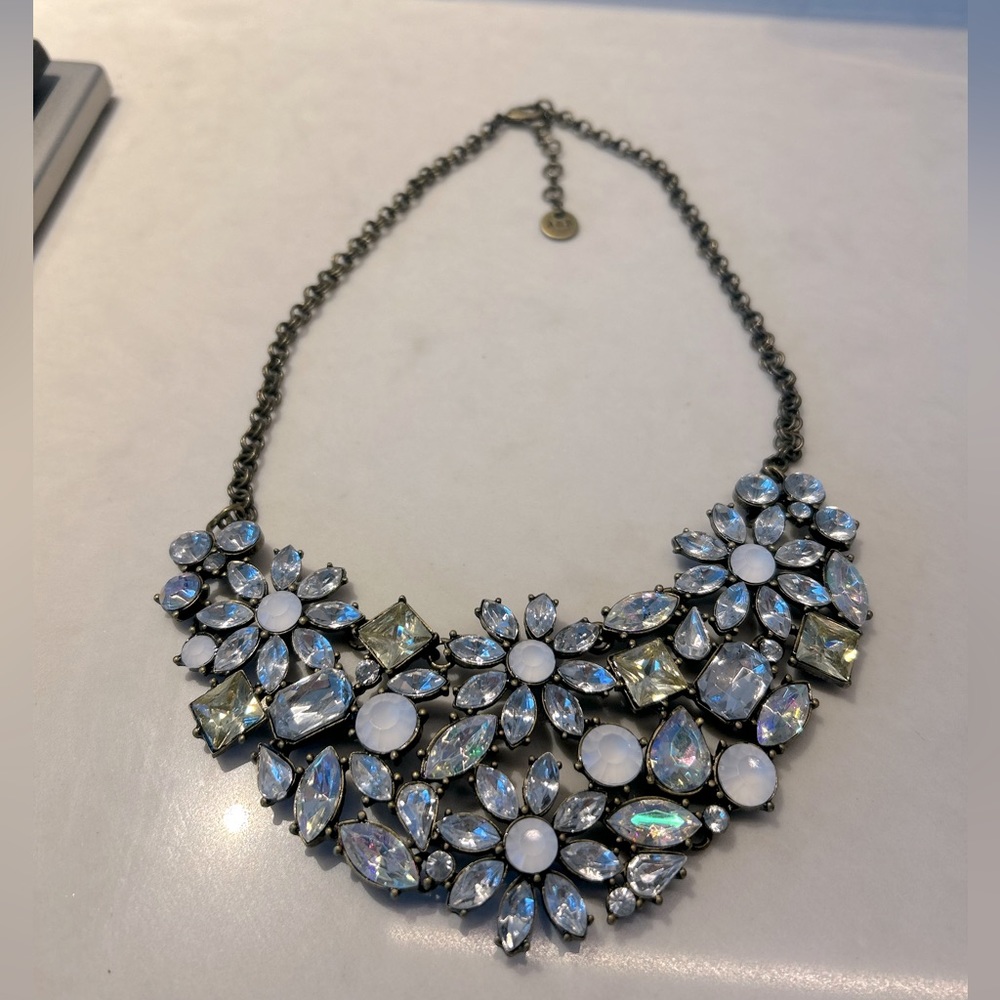 Cluster Rhinestone Necklace